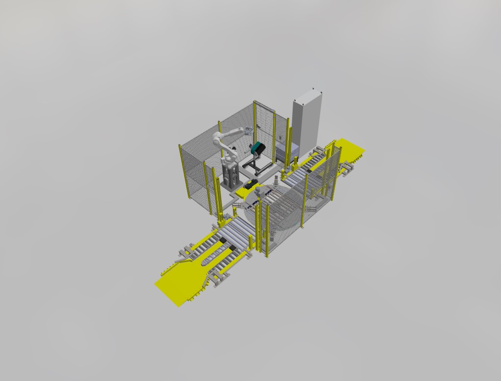 model 3d robot do etykietowania stanowisko