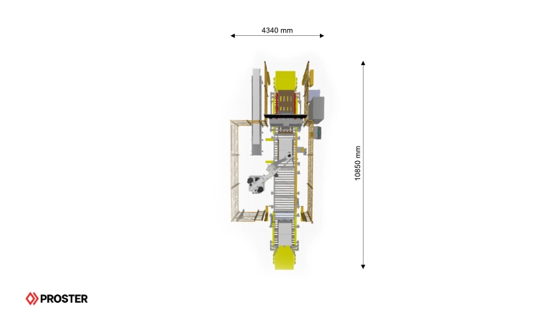 layout stanowiska paletyzacji kartonów