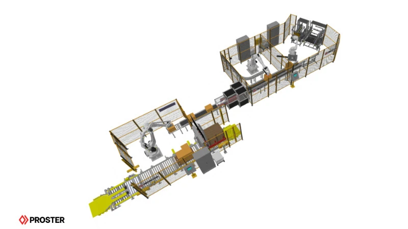 stacja pakowania w kartony
