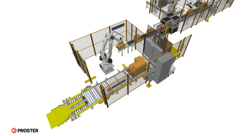 stanowisko paletyzacji kartonów