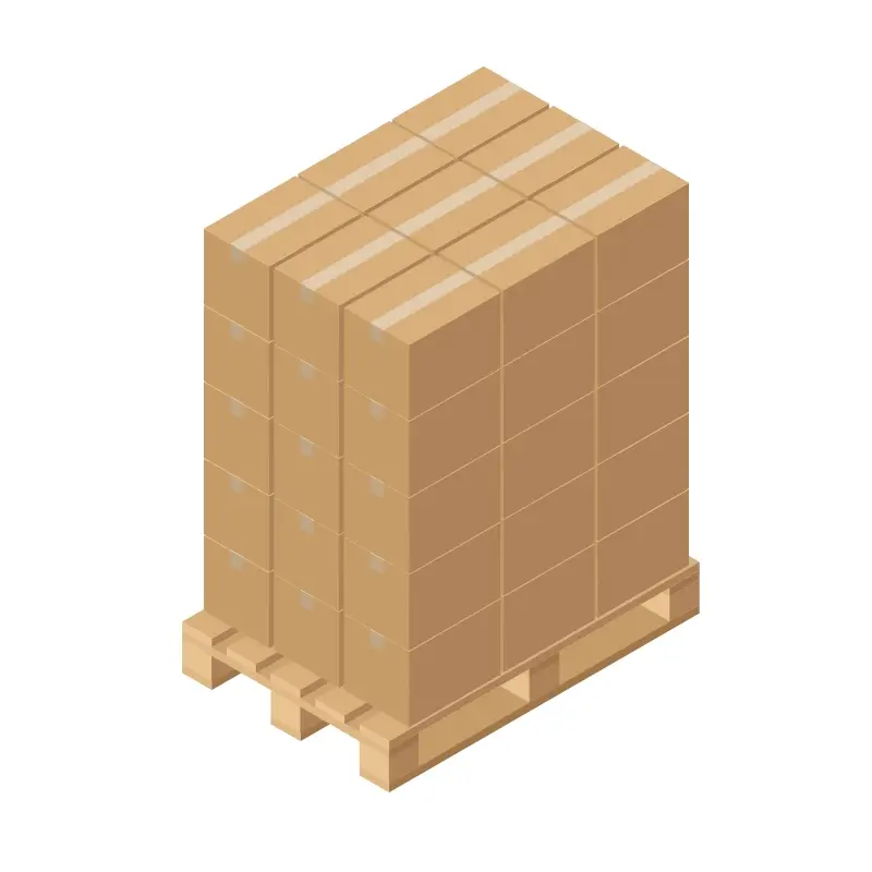 isometric box pallet