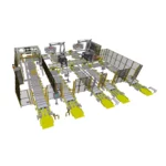 paletyzacja otwartych kartonów model 3d