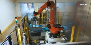 robot do pakowania worków z cebulą do skrzyniopalet
